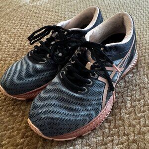 Asics Gel Nimbus 22 Women's Running Shoes Sneakers 7.5 Black/Rose Gold 1012A852